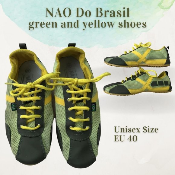 NÃO Do Brasil Handmade Pastel Green Mesh Shoes - Unisex EU Size 40 - Picture 1 of 12